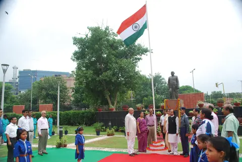 Flag hoisting, 15 August 2012, photograph 7 of 21