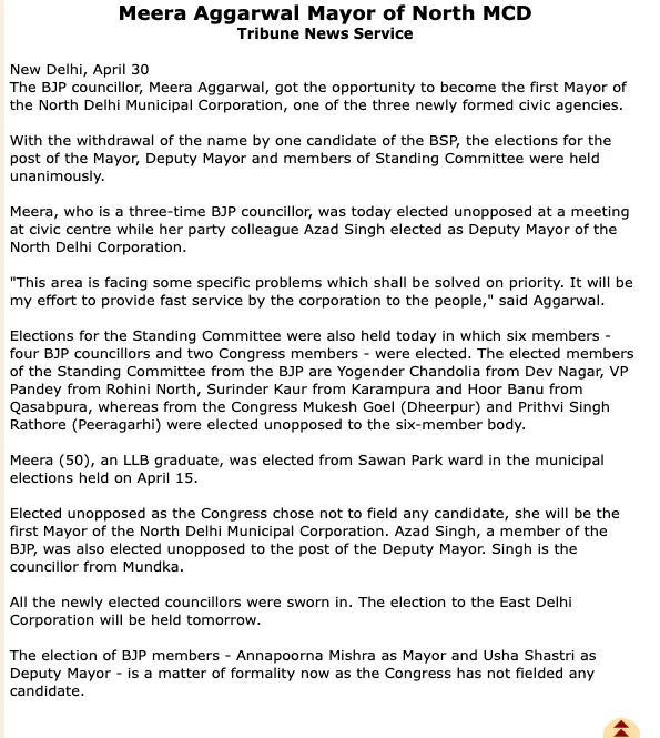 The Tribune's full report from its Delhi edition of 1 May 2012